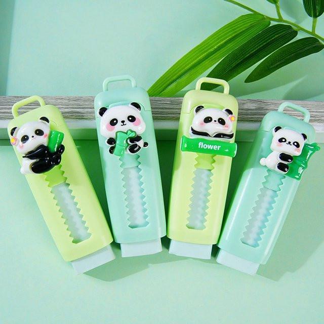 Kreativer Cartoon Panda Push-Radiergummi in Mehrfarbig - Bild 1