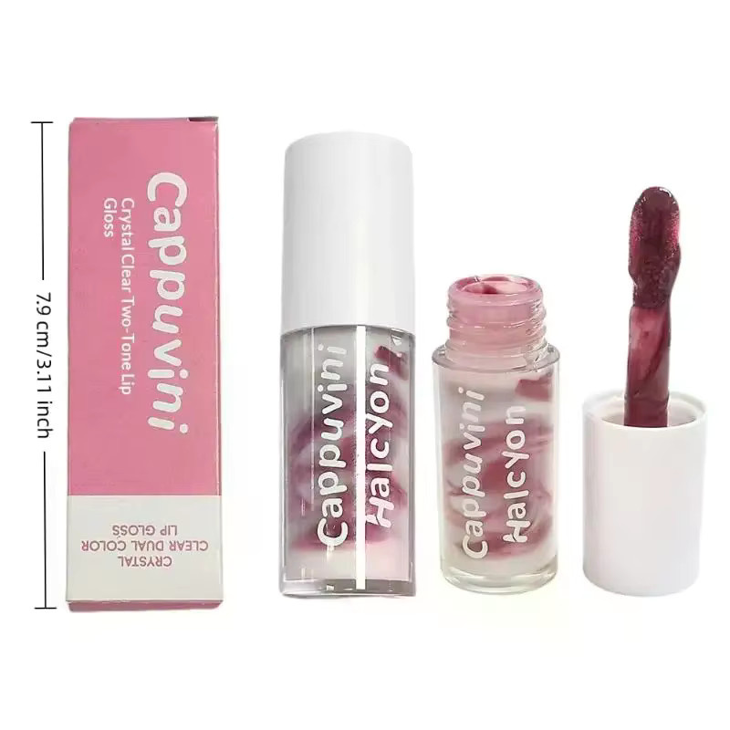 Cappuvini Lip Gloss, 2-Farben, Lip Glaze Pendant Lip Tint - Bild 6