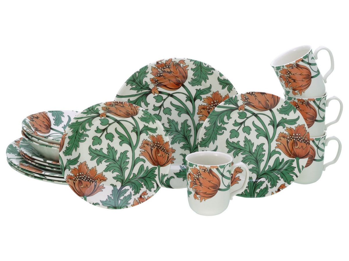 creaTable Kombiservice Florentina bunt aus Steingut, 16-teilig für 4 Personen - Bild 1