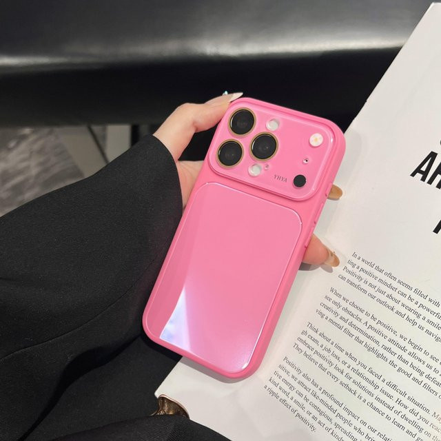 Stoßfeste iPhone Hülle mit gehärtetem Glas und Kameraschutz von YULIN-003 in Pink und Multicolour - Bild 1