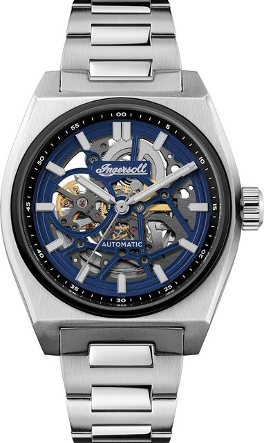 Ingersoll Herrenuhr Automatik, Edelstahl, Blau, 43 mm, 5 ATM - Bild 1