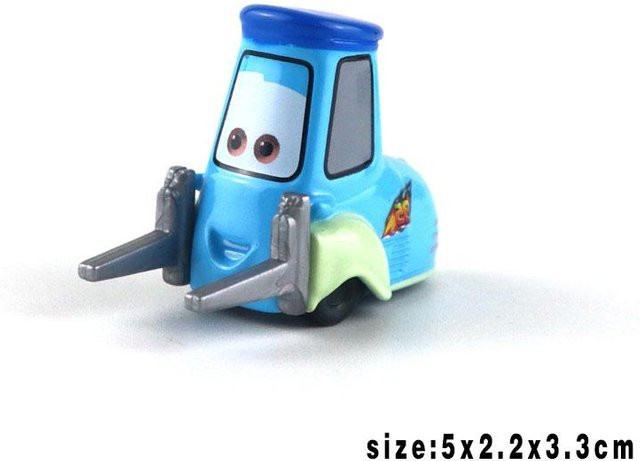 Pixar Disney Cars 3 Lightning McQueen Arvy Cruze Bulldozer, Metall-Druckguss-Modellauto, 1:55, blau, ab 4 Jahren - Bild 1