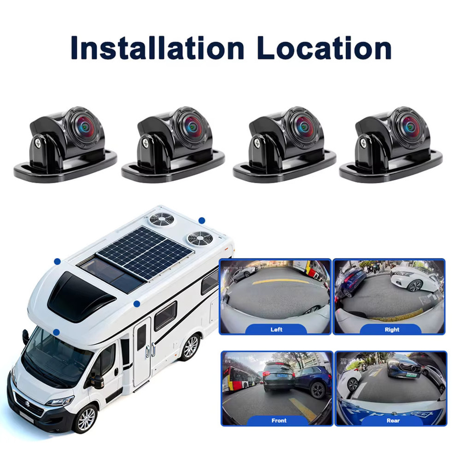 SMARTOUR 3,5D HD Autokamerasystem mit 360-Grad-Vogelansicht und DVR-Recorder für Bus und LKW, Full HD, Schwarz - Bild 5