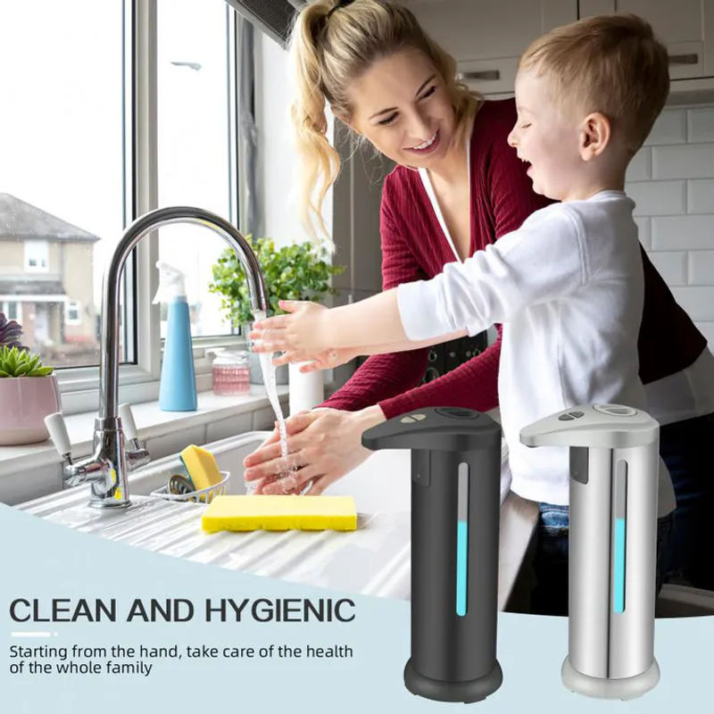 BC-Warm Home Automatischer Seifenspender aus Edelstahl in Silber, 280 ml - Bild 3