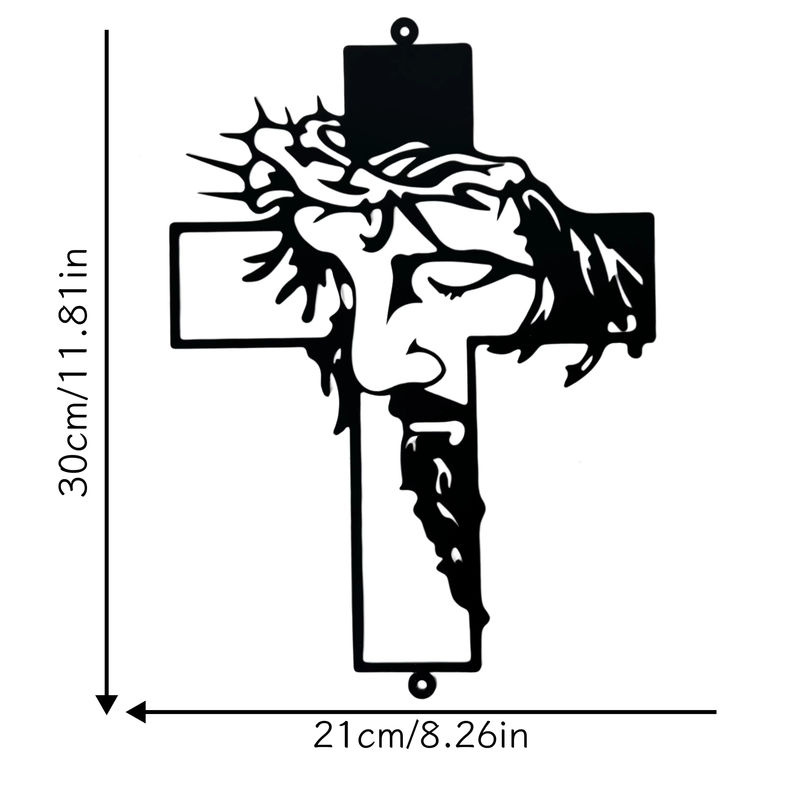 CIFBUY Metall-Kreuz-Wanddekoration in Schwarz für Ostern und Erntedank - Bild 4