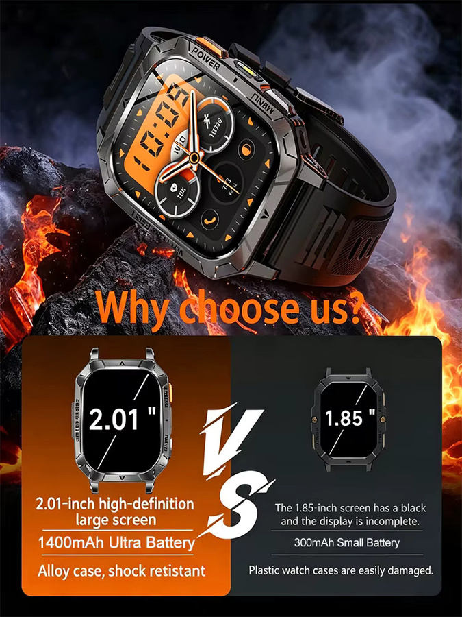 paazomu Smartwatch, Schwarz, Silikon, Herren - Bild 4