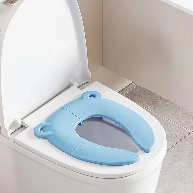 Topmix Faltbarer Baby Töpfensitz für Kleinkinder als tragbares Toilettentraining in Blau - Bild 1