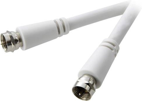 SpeaKa Professional SAT Anschlusskabel mit 1x F-Stecker auf 1x F-Stecker in Weiß, Länge: 1,50 m - Bild 1