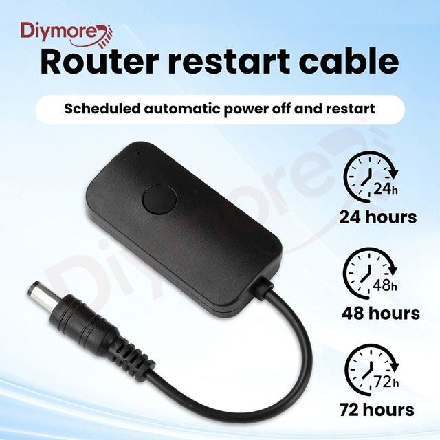 diymore Router Rebooter Reset Modul zur automatischen Zeitsteuerung und Abschaltung, Schwarz, DC 9-12V - Bild 1