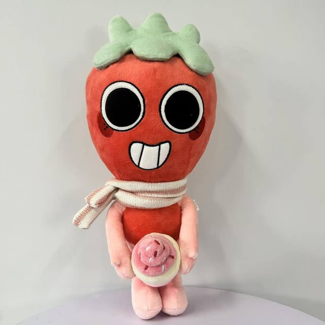 Yiran toy D-Dandys W-World Sprout Deluxe Erdbeer Cartoon Plüschtier, 35cm, ab 14 Jahren - Bild 1
