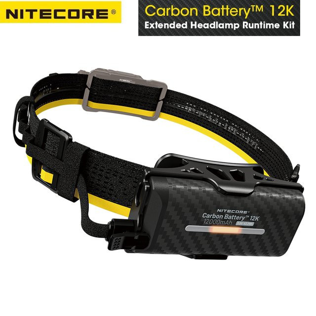 NITECORE Carbon Lithium-Ionen-Akku mit USB-C-Aufladung in Schwarz für externe Scheinwerfer (6000 mAh oder 12000 mAh) - Bild 1