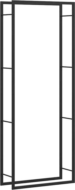 vidaXL Brennholzregal aus Stahl in Mattschwarz, B/T/H: 80 x 28 x 222 cm - Bild 1