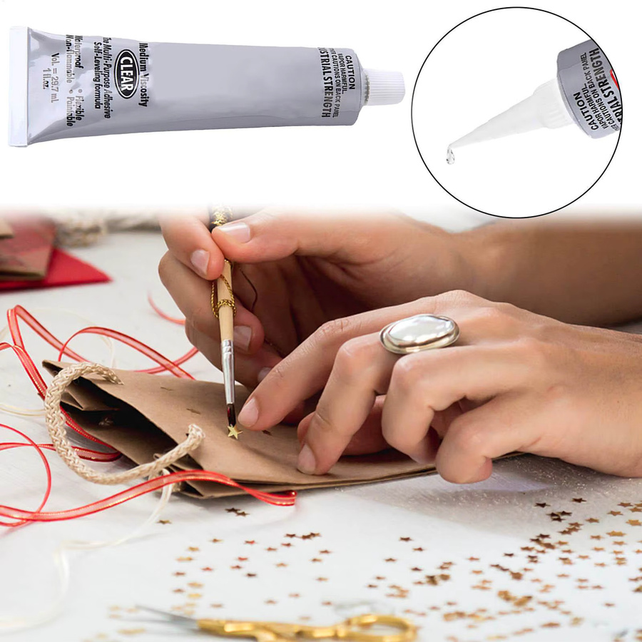 E6000 Flüssiger Bastelkleber Transparent für DIY Schmuckherstellung und Strass-Kristalle 2,0 l - Bild 4