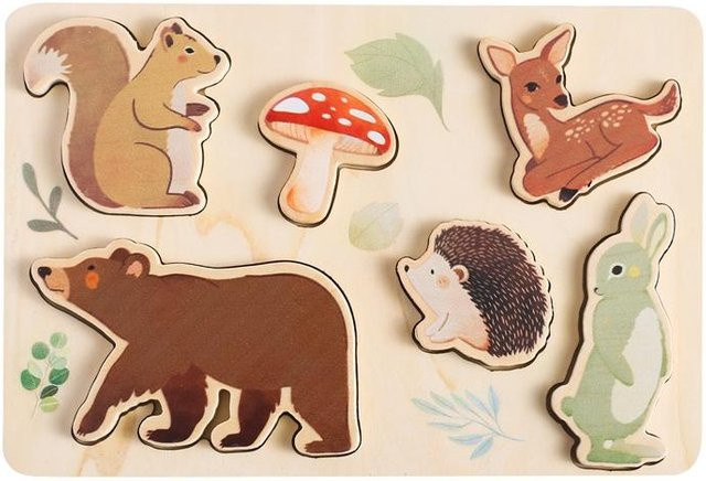Binchi Outdoor Product Baby Holz Puzzle Bausteine, ab 0 Jahren - Bild 1
