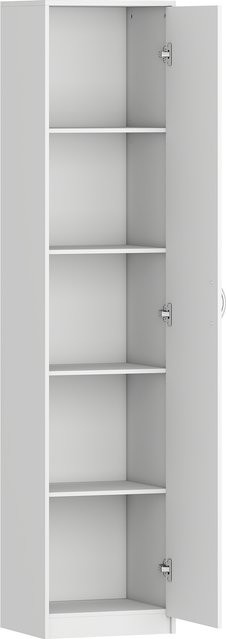 Aosom Küchenschrank Buffetschrank als moderner Hochschrank in Weiß mit 1 Tür und 5 Ebenen, B/T/H: 40 x 35 x 180 cm - Bild 1