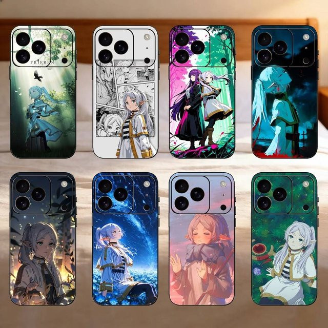 Beyond Journey F-Frieren And Fern Handyhülle aus weichem Silikon für iPhone 17, 16, 15, 14, 13, 12, 11, Plus, Pro Max, SE4 in Schwarz - Bild 1