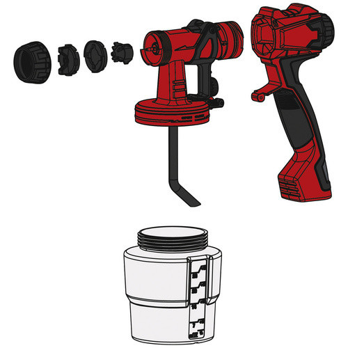 Einhell Farbsprühsystem TC-SY 600 S mit 600W Leistung für Lacke, Lasuren und Wandfarben - Bild 5