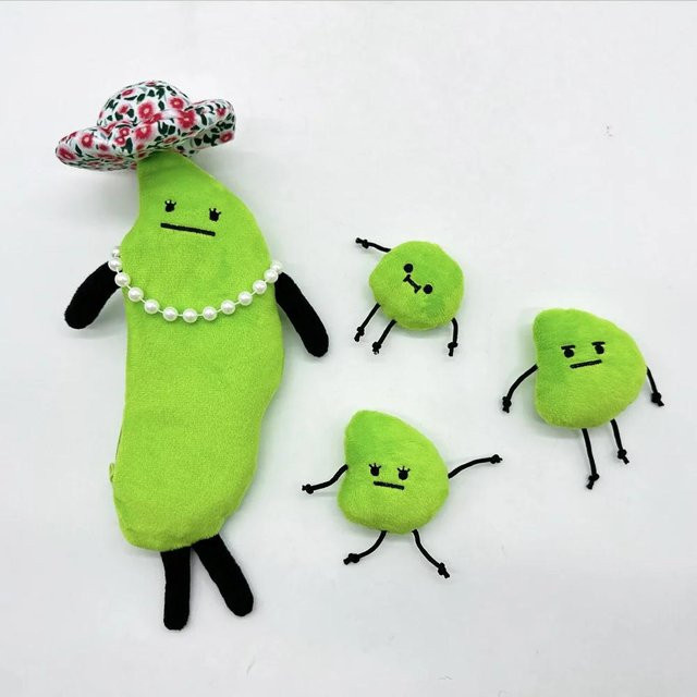 Secret Staycation Edamame Familie, Plüschtier, 31cm, ab 1 Jahr, grün - Bild 1