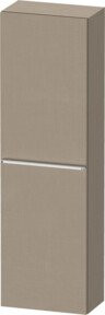 Duravit Halbhochschrank D-Neo in Chrom und Leinen, 1 Tür, 4 Böden, Wandmontage, B: 40 cm, T: 24 cm, H: 132 cm - Bild 1