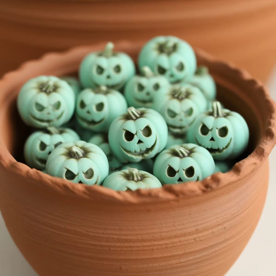 Reap the Joy 20 grüne Miniaturbonsai-Kürbisse aus Kunstharz für Halloween und Thanksgiving Dekorationen - Bild 4