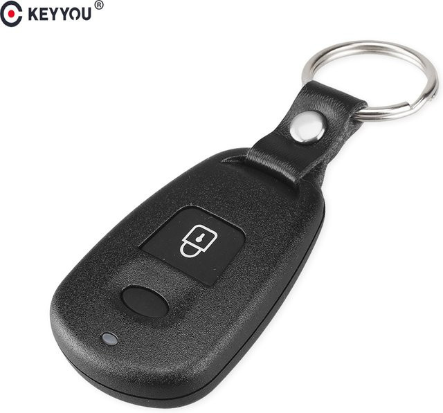 Keyyou Ersatz Gehäuse für Hyundai Elantra und Matrix, 2 Tasten Keyless Entry Remote Key Shell, Schwarz, ohne Batterie - Bild 1