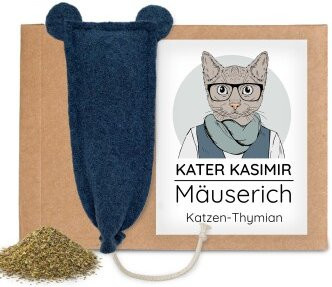 Kater Kasimir MÄUSERICH, XL Spielmaus, handgemacht aus echtem Wollfilz mit Katzen-Thymian - Bild 1