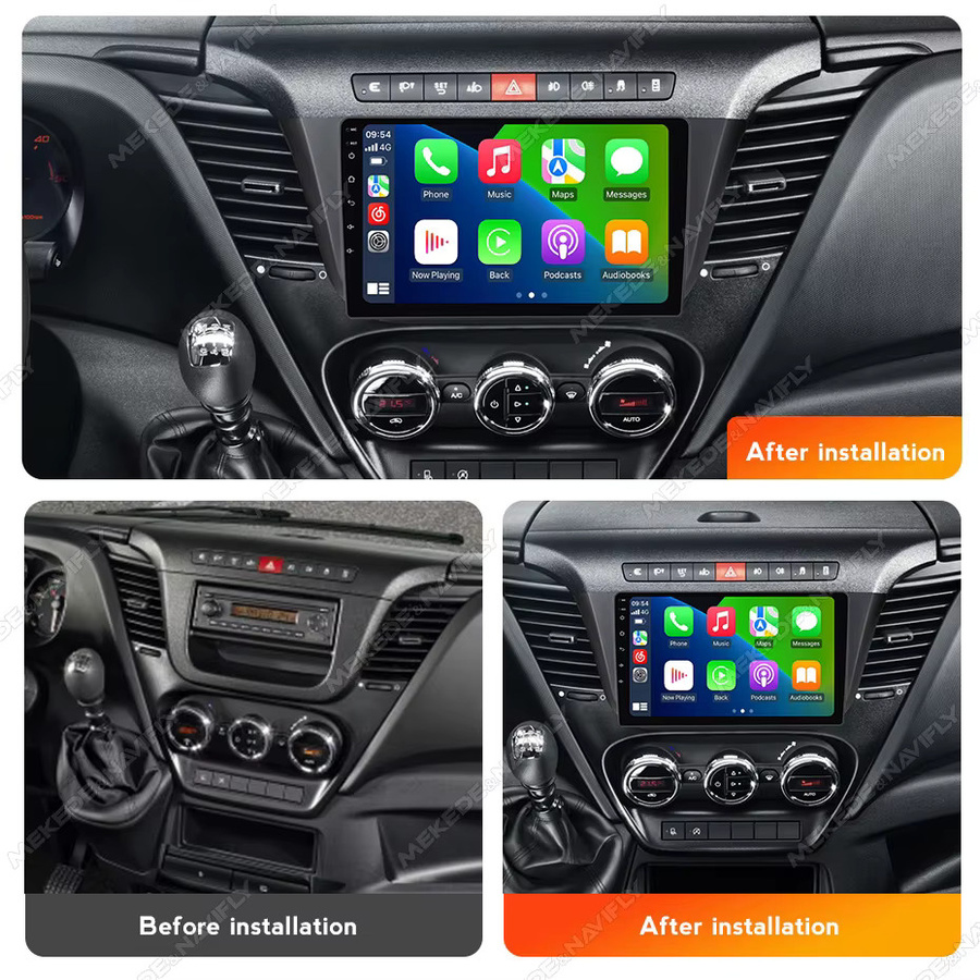 MEKEDE & NAVIFLY Android 14 Intelligentes Auto-Audiosystem für Iveco Daily 2013 - 2021, 2 Din Carplay Autoradio Multimedia-Player, Schwarz - Bild 2