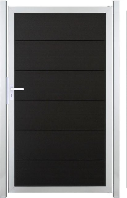 GroJaViento Zauntor Anthrazitgrau mit silbernem Rahmen B/H: 100 x 180 cm - Bild 1