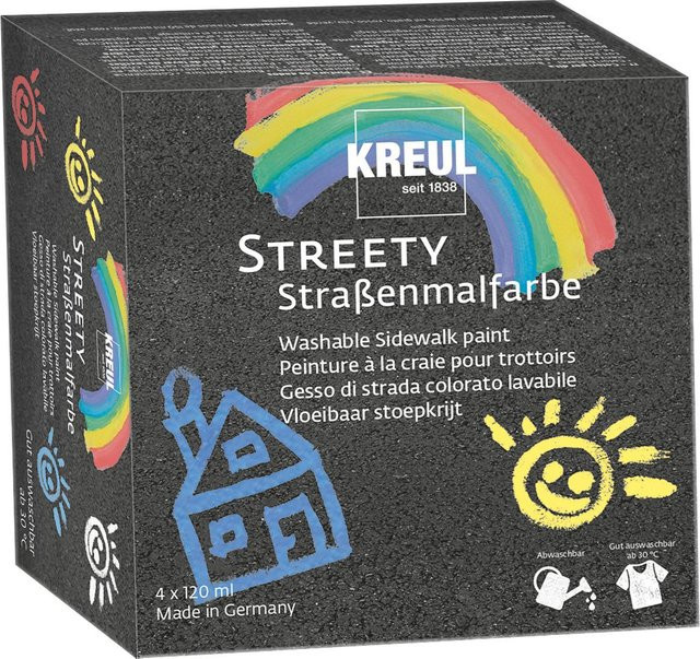 KREUL Streety Starter-Set Straßenmalfarbe Bunt / Mehrfarbig - Bild 1