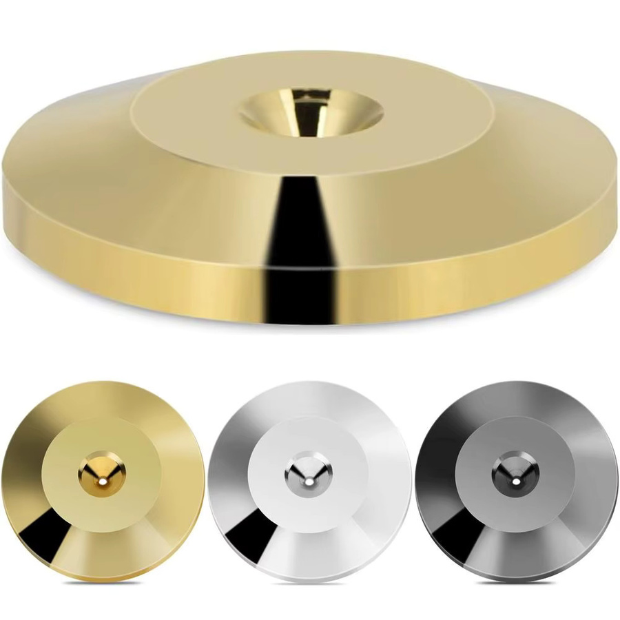 Kupfer-Lautsprecherspikes in Gold für Lautsprecher und Verstärker, Durchmesser: 25 mm, Höhe: 5 mm - Bild 2