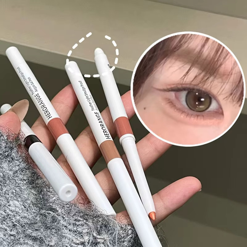 HERORANGE Glitzer-Seidenraupenstift Highlighter, Pfirsich-Schimmer - Bild 2