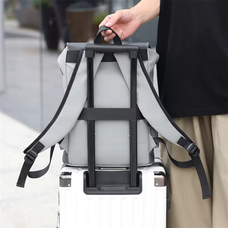 DIDA BEAR Urban Man Rucksack für Herren mit USB-C Anschluss, wasserdichter Business Laptop-Rucksack in Schwarz und Grau - Bild 6