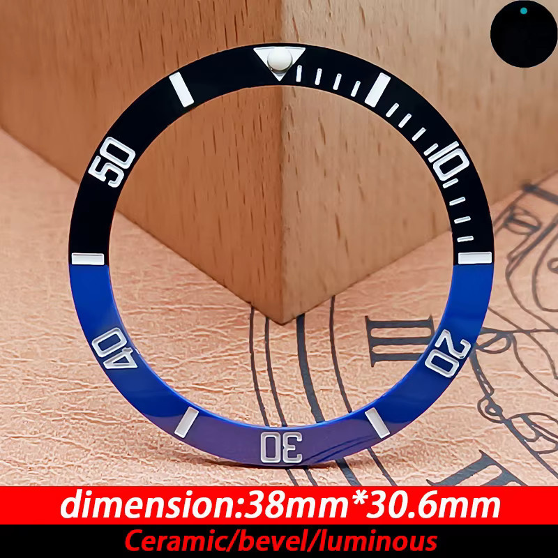 Keramik Lünette Kegel, 38x30,6mm, Uhrenzubehör - Bild 2