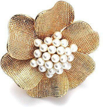 NATAWA Ring, Perle, Blume, beige, Damen - Bild 1