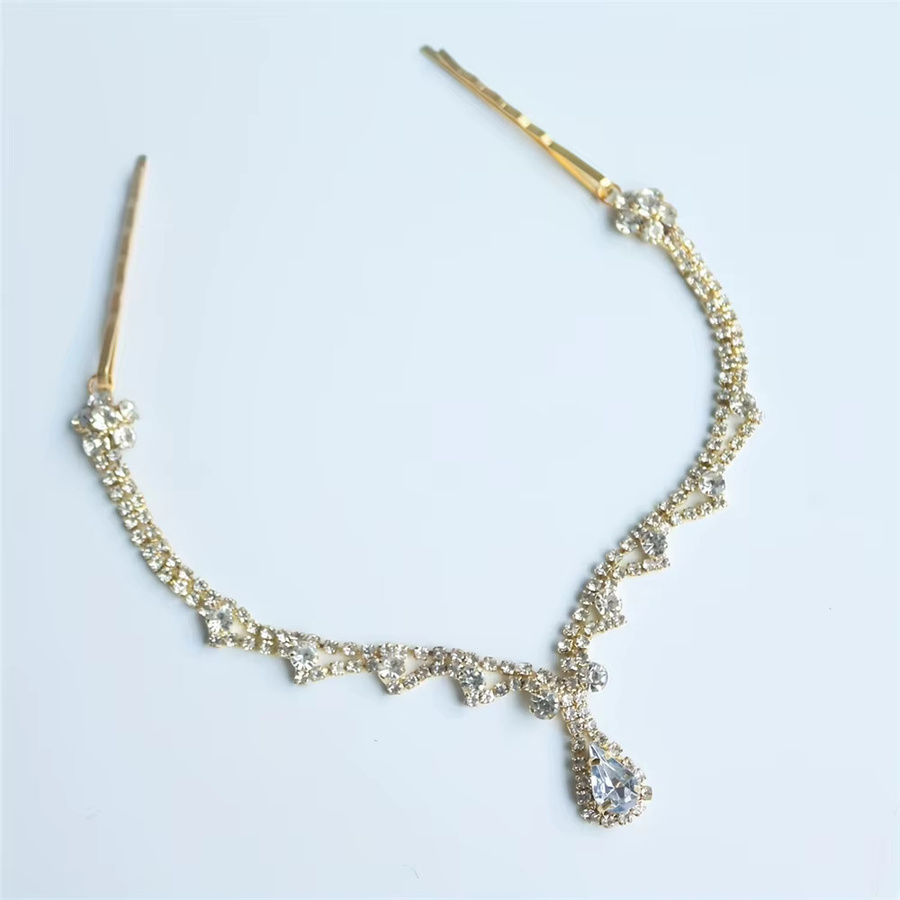 Haarschmuck Kristall Kopfkette, Strass - Bild 3