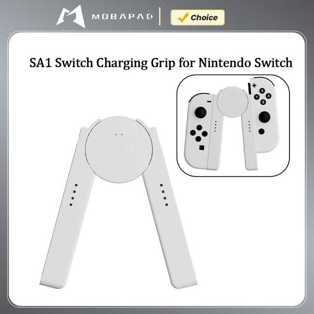 MOBAPAD SA1 Switch-Ladegriff in Weiß für Nintendo Switch, kompatibel mit Mobapad M6 HD und M6S Controller - Bild 1