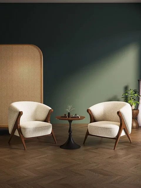 DUTRIEUX Recliner Sofa Chair im Nordic Retro Design mit Liegefunktion und Holzdetails - Bild 1