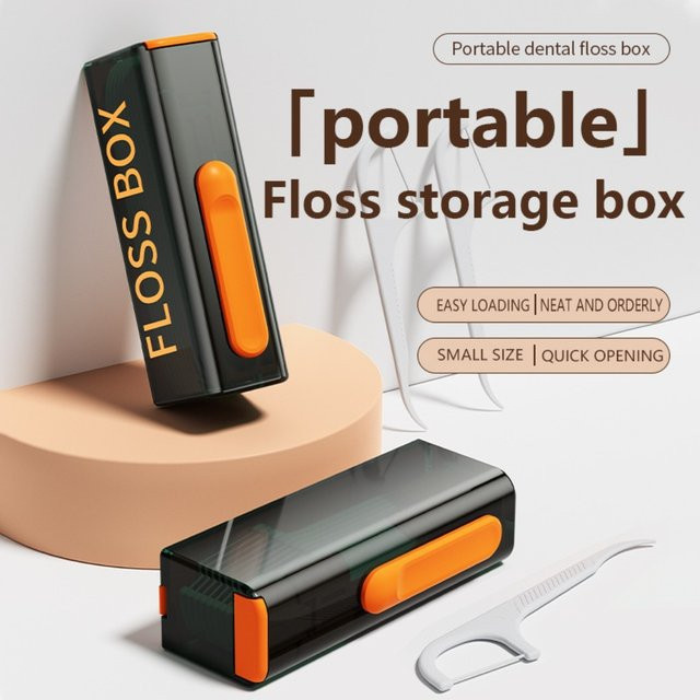 LGFU Mini Automatische Pop-Up Zahnseide Box mit Spiegel, Tragbar - Bild 1