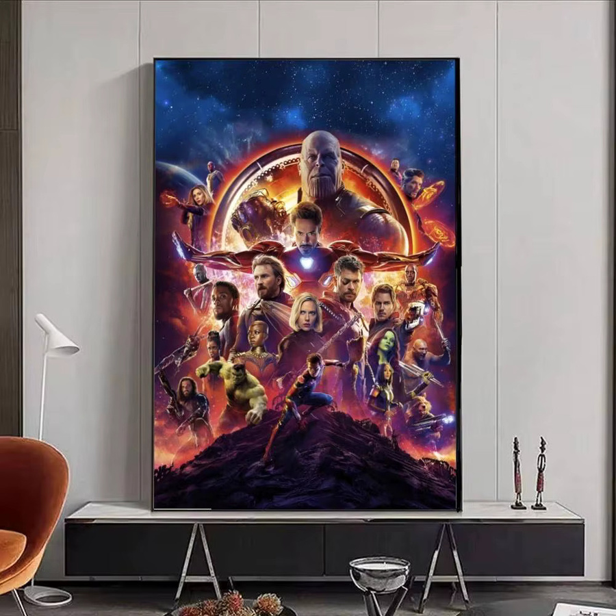 Selbstklebendes Avengers Infinity War Filmplakat aus Papier in Mehrfarbig, Rechteckig - Bild 5