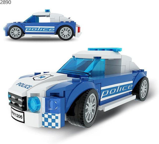 Yiran toy Stadt Polizei Auto LKW Ingenieurfahrzeug, Baustein Set, ab 6 Jahren - Bild 1