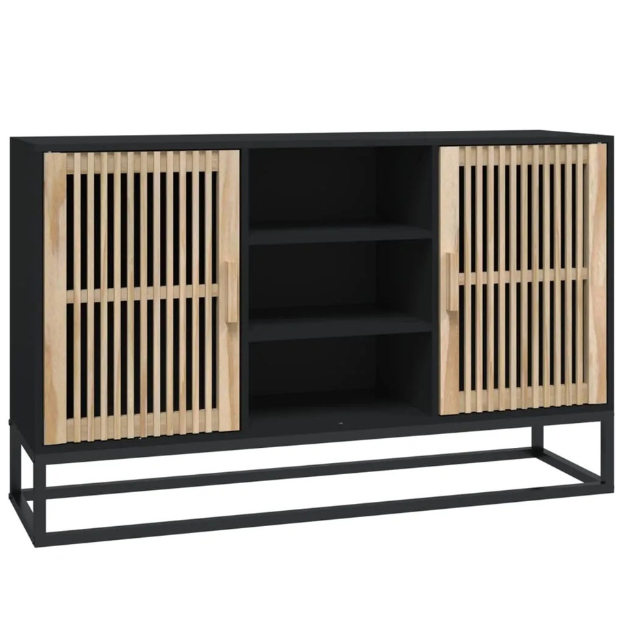 vidaXL Sideboard Schwarz aus Holzwerkstoff, B/T/H: 105 x 30 x 65 cm - Bild 2