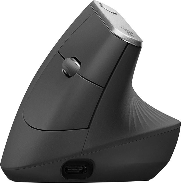 Logitech MX Vertical Ergonomische Maus, Graphitgrau, 4000 DPI, Bluetooth und USB-Verbindung - Bild 2