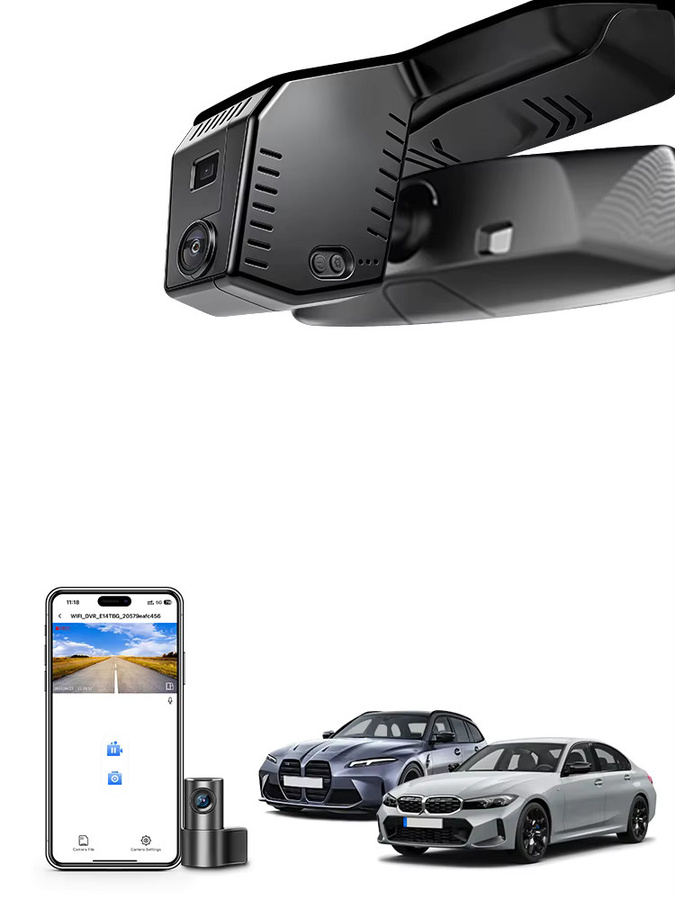 Mangoal 4K Dashcam für BMW 3er-Reihe Gen7 G20/28/G80 (2020-2026) mit GPS und WiFi, Schwarz - Bild 5