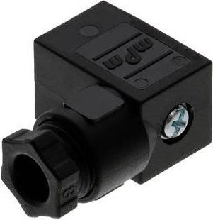 Molex DIN 43650 Steckverbinder mit 3 Polen in Schwarz - Bild 1