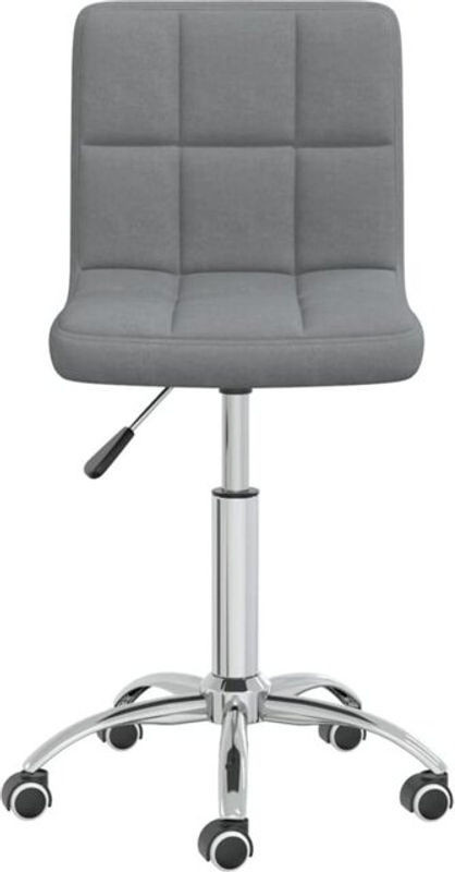 Drehbarer Esszimmerstuhl von vidaxl in Grau mit Stoffbezug und Chrom-Details im modernen Design - Bild 1