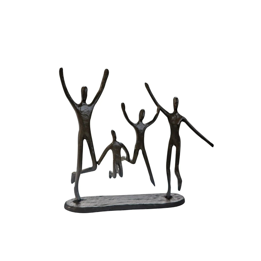 Gilde Skulptur Jumping Braun aus Metall für den Tisch Höhe: 22 cm, Breite: 20 cm - Bild 2