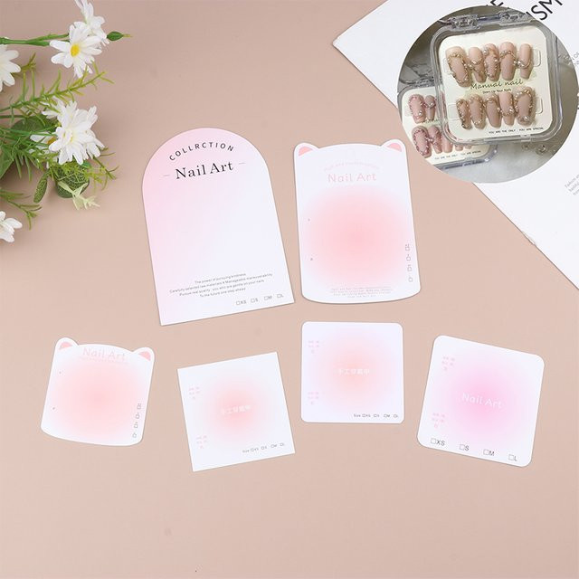 10er Set Press-On Nagel Display Karten für Maniküre-Proben - Bild 1