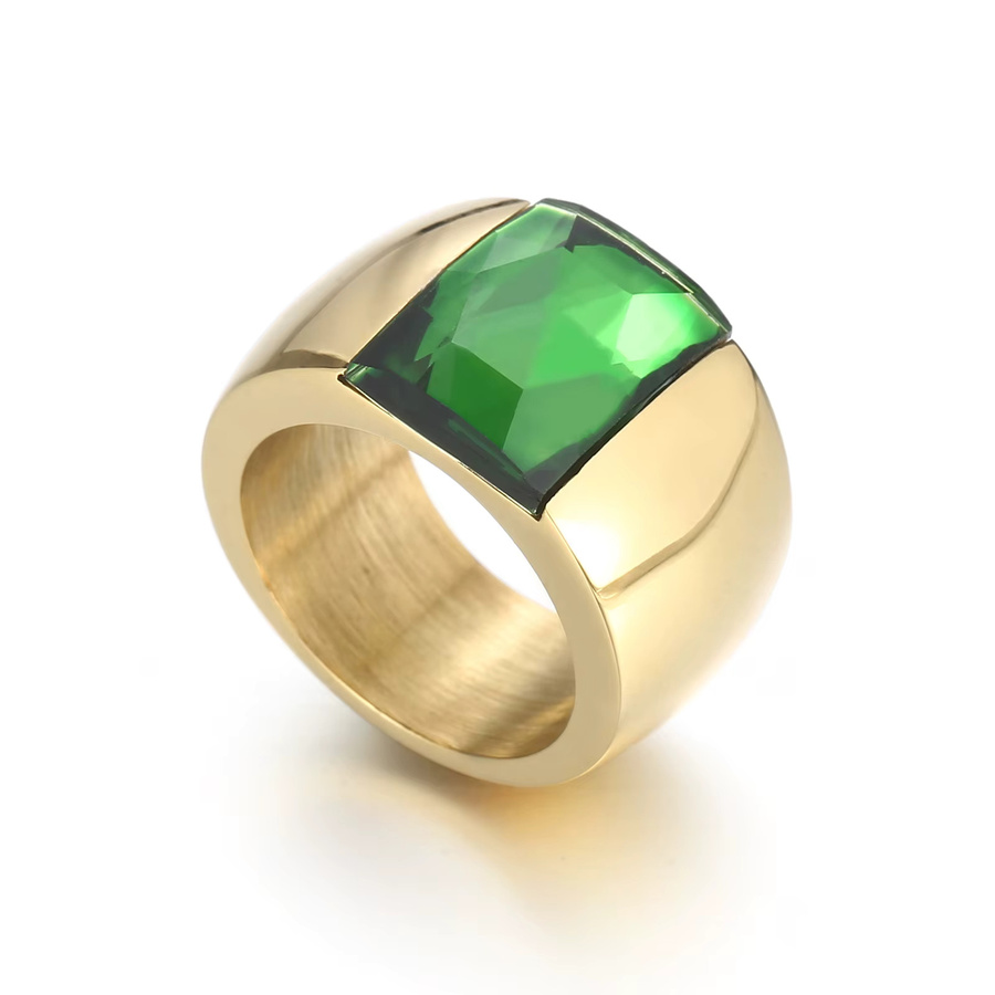 Edelstahlring Kalen, Gold, quadratisch, Damen - Bild 2