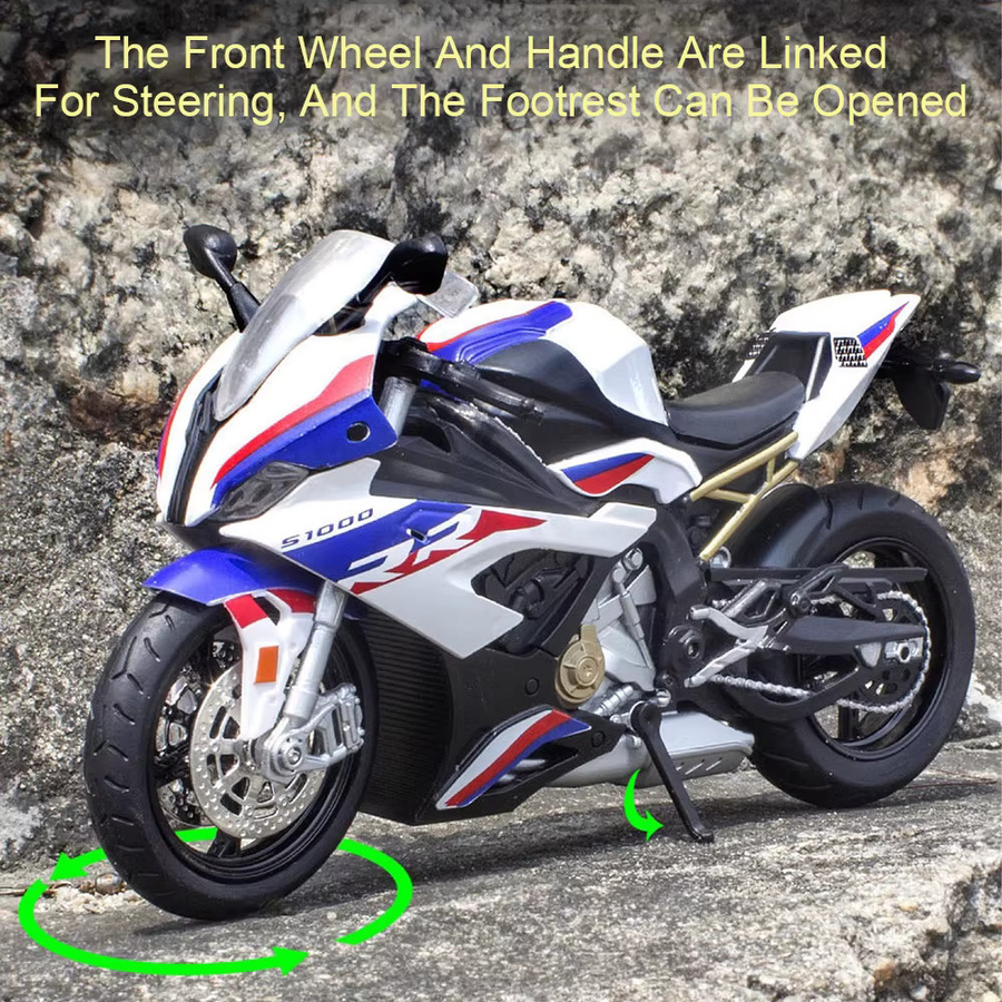 Kawazaki NINJA H2R Modell Motorrad, 1:12, Metall, mit Licht und Sound - Bild 6