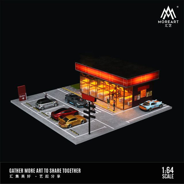 MoreArt Automontage-Szenen-Serienmodell, Automodell-Parkplatz, 1:64 - Bild 1